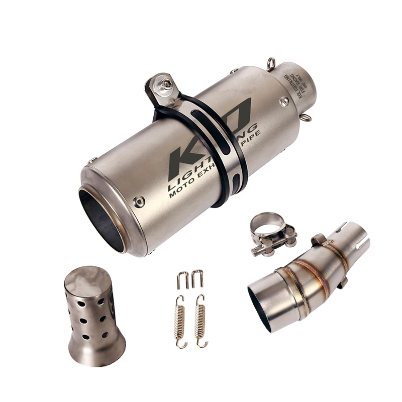 

Motorcycle Exhaust Middle Link Pipe Stainless Steel Escape Muffler With DB Killer For Kawasaki Ninja z250 250 300 2013-2016