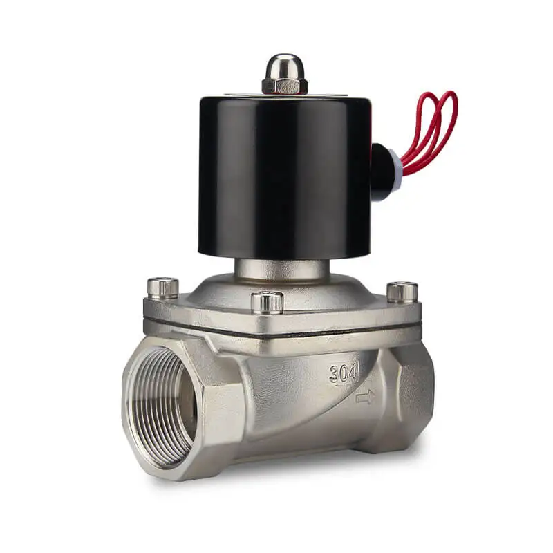 2S Stainless Steel Normal Closed Large Orifice Solenoid Valve Electric Air Water Solenoid Valve Stainless Steel Solenoid Valve