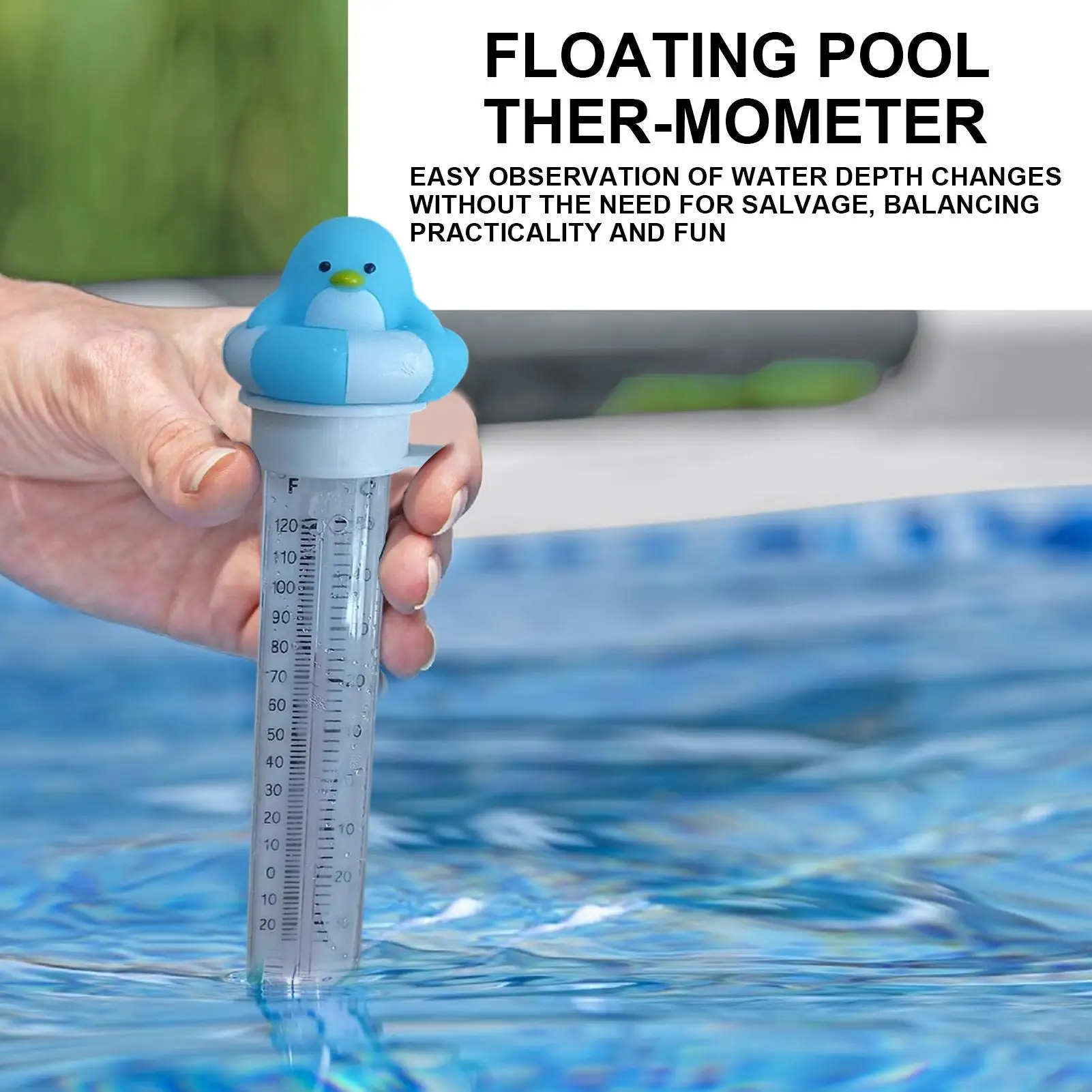 

Измеритель температуры бассейна, измеритель температуры воды в бассейне, точный тестер, мультяшный датчик для улицы, дома, семьи, озера, дома