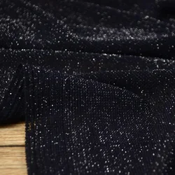 Hollow Out Pearlescent Fabric Four Sides Elastic Fine Mesh Knitted Fabric for Soft Draped Feel Cloth for Diy Sewing Material