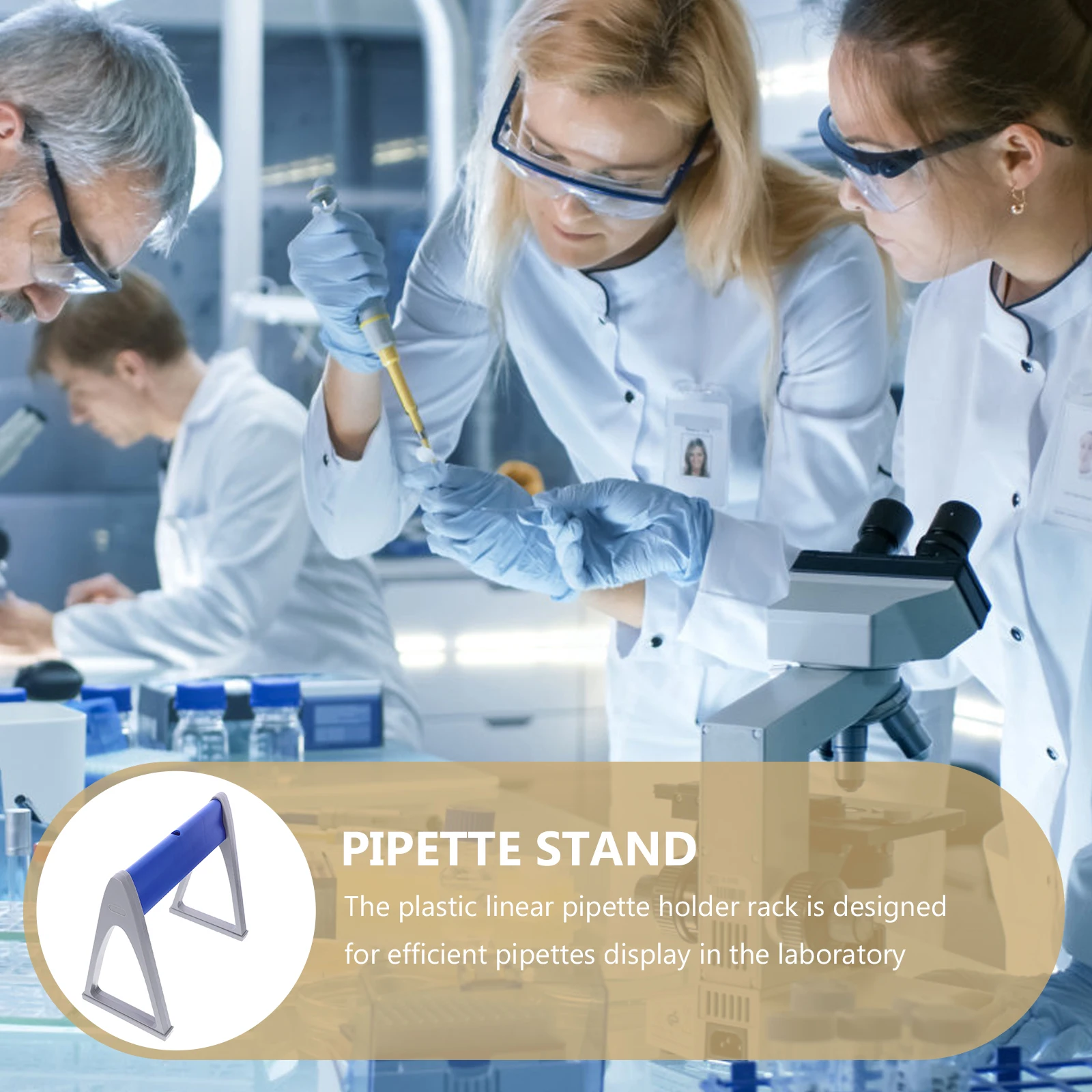 

Laboratory Plastic Linear Pipette Holder Stand Durable Micro Pipette Rack Sampling Storage Portable Experiment Rack