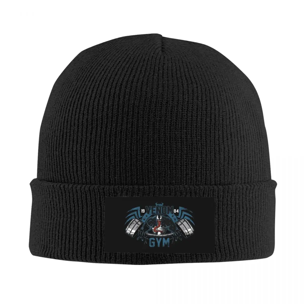 

Custom Venom GYM Skullies Beanies Caps Unisex Winter Warm Knit Hat Women Men Street Adult Superhero Comics Bonnet Hats Ski Cap