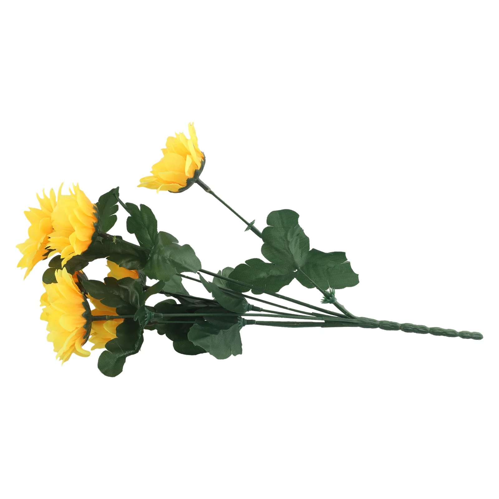 1pc Fake 7 heads Artificial Flower Wedding Decorations Realistic Bright color Eye-catching 30cm*6.8cm Sunflowers