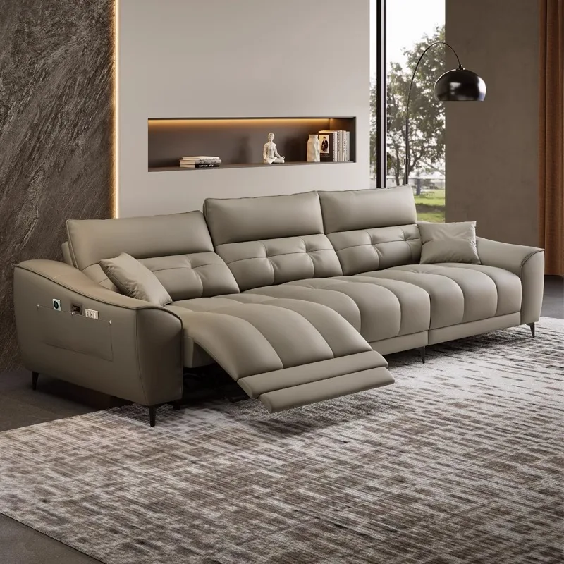 Aesthetic Real Living Room Sofas Classic Extendable Modern Lounge Sofa Leather Luxury Soft Divani Per Soggiorno Home Furniture