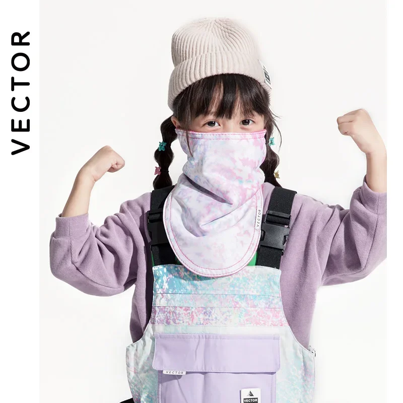 VECTOR Kids Winter Ski Cycling Mask Unisex Warm Full Face Snowboard Cartoon Triangular Scarf Windproof - Detail 1