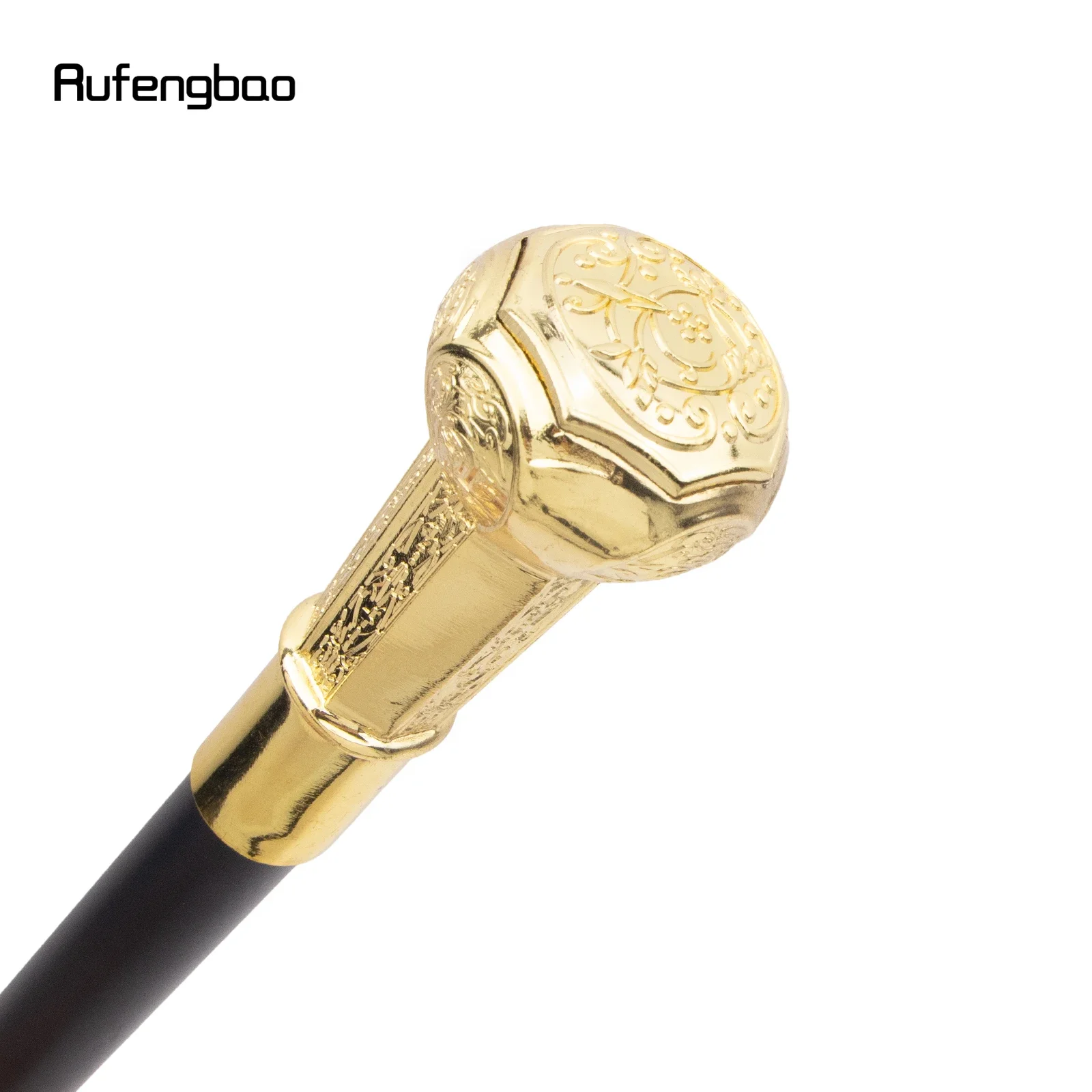 Golden Luxury Flower Eight Pointed Handle Fashion Walking Stick for Party Decorative Walking Cane Elegant Knob Crosier Knob 93cm