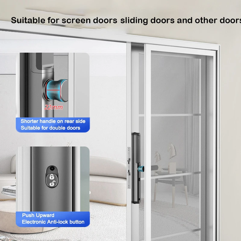 Cerradura de huella dactilar para puerta exterior, dispositivo electrónico inteligente con código de tarjeta RFID, aplicación Bluetooth, resistente