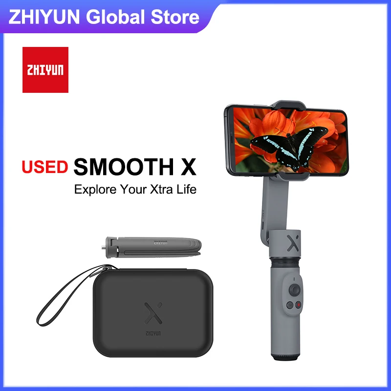 USED Zhiyun Smooth X Handheld Gimbal with Selfie Stick Phone Stabilizer for iPhone Android Xiaomi Huawei Samsung (Open Box)