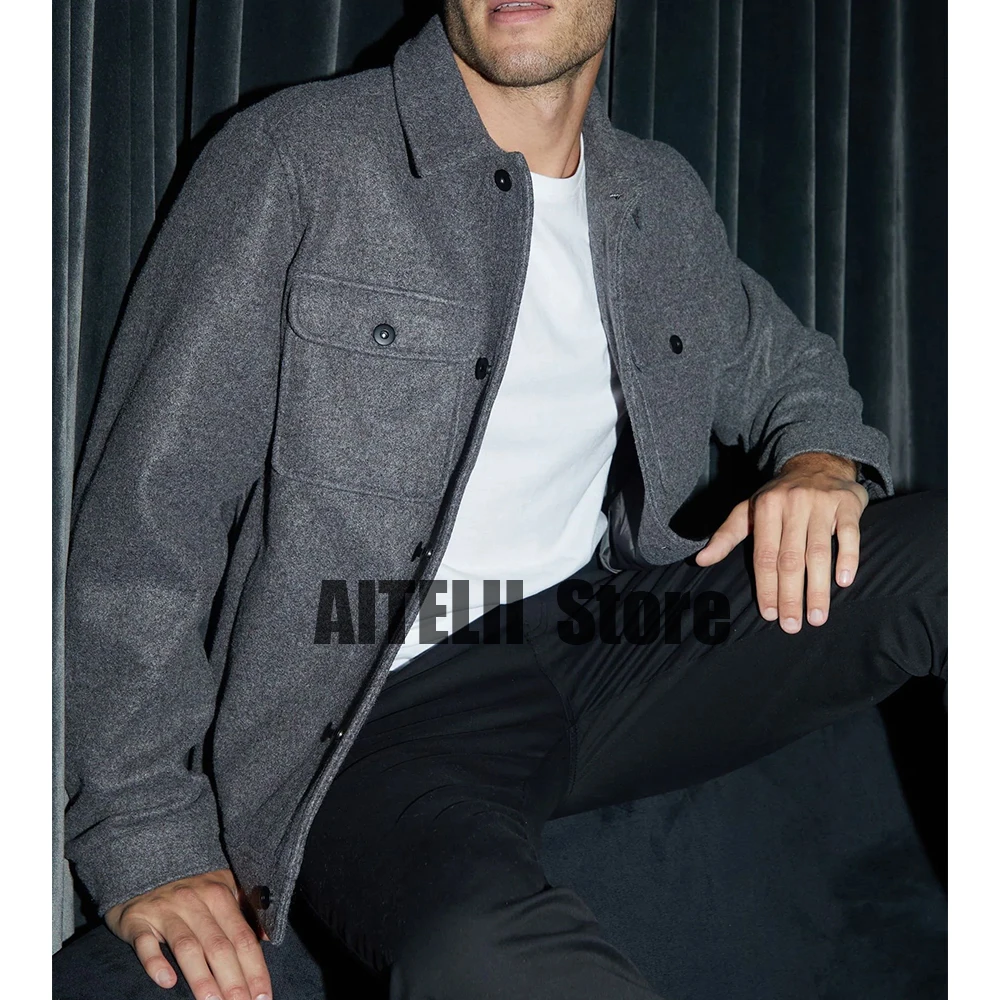 

Мужское короткое шерстяное пальто Мужские пиджаки Куртки Мужское платье Элегантные новые куртки для костюма Формальная одежда Мужские пальто Одежда Мужская одежда