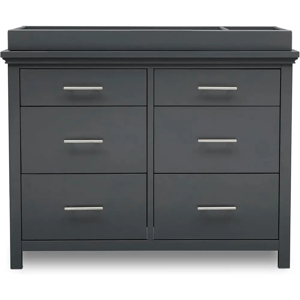 

6-Drawer Kids Dresser with Removable Top, Fully Assembled, Greenguard Gold Certified, Charcoal Grey