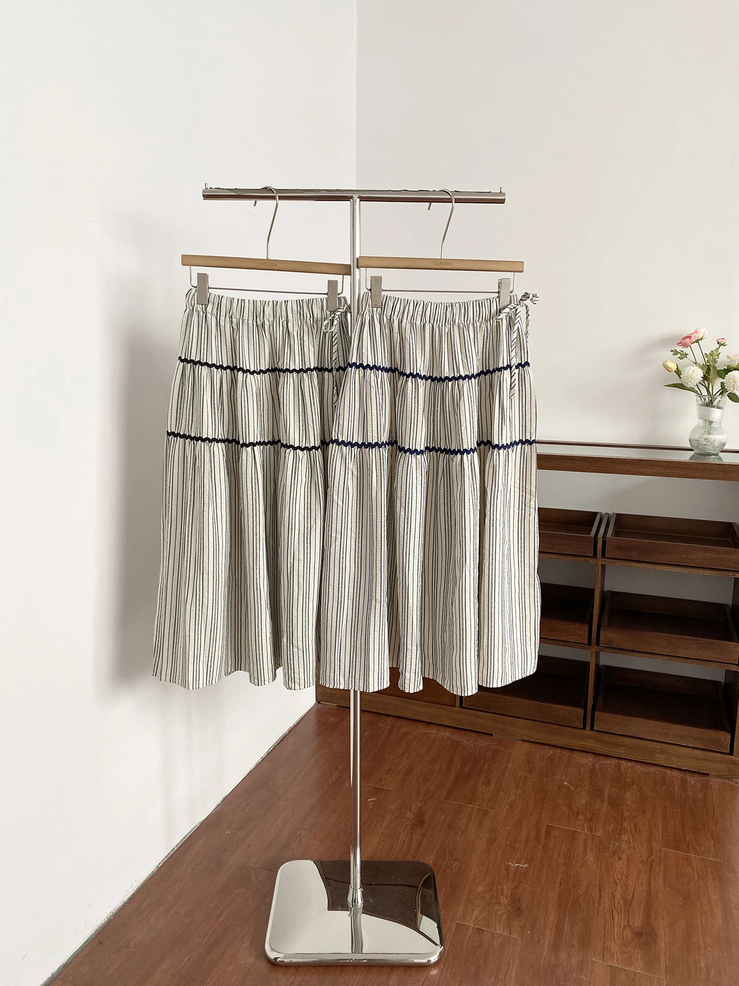 

Retro Korean Design Mid-Length A-Line Skirt High Waist Elastic Waist Women's Fashion plus Size Spring Summer New Arrival