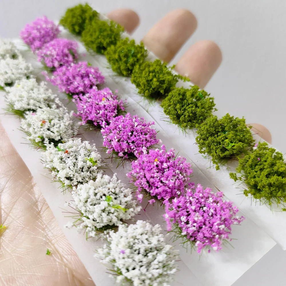 49/60-teiliges Künstliches Blumencluster-Modell für Landschaftsgestaltung, Gartendekoration, Statisches Gras, DIY-Modellbau-Materialien, Diorama-Zubehör – Detail 12