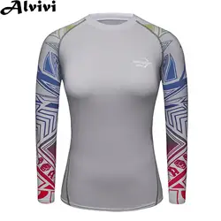 T-shirt sportiva a maniche lunghe da donna ad asciugatura rapida surf nuoto Fitness Running Yoga top Rash Guard muta costumi da bagno abbigliamento sportivo