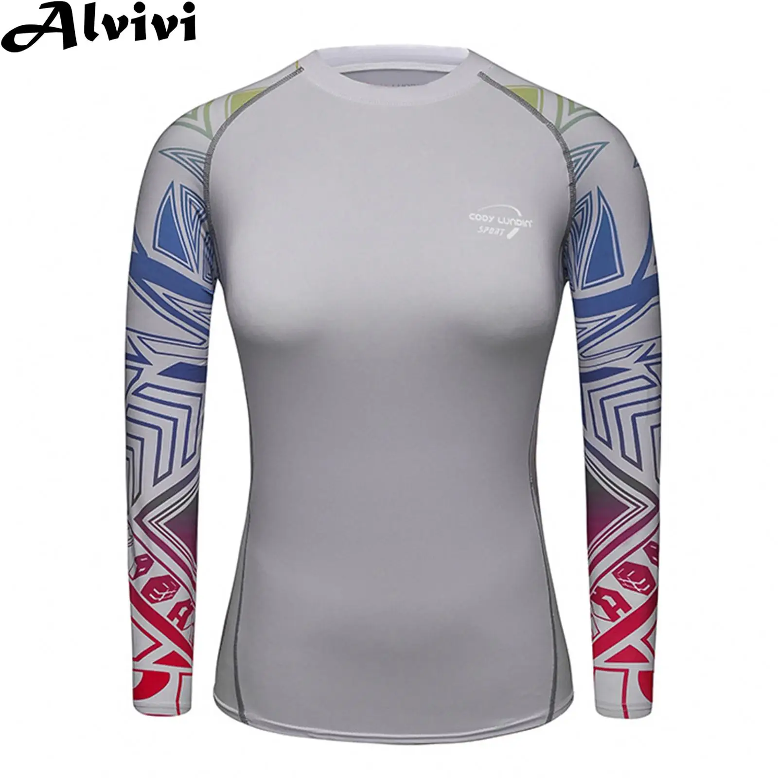 Women Long Sleeve Sports Quick-drying T-shirt Surfing Swimming Fitness Running Yoga Tops Rash Guard Wetsuit Swimwear Sportswear