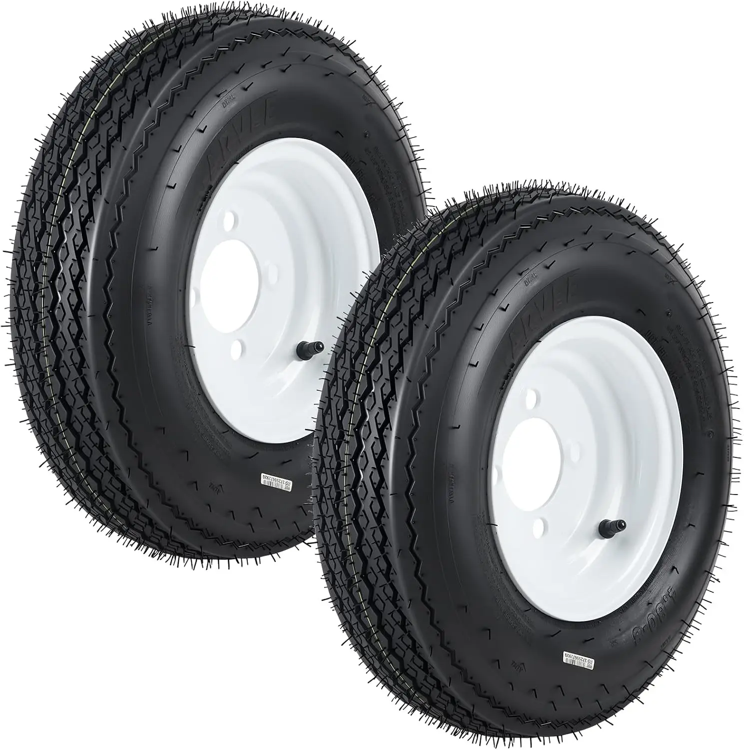 2-Pack 4.80-8 Trailer Tires on 8