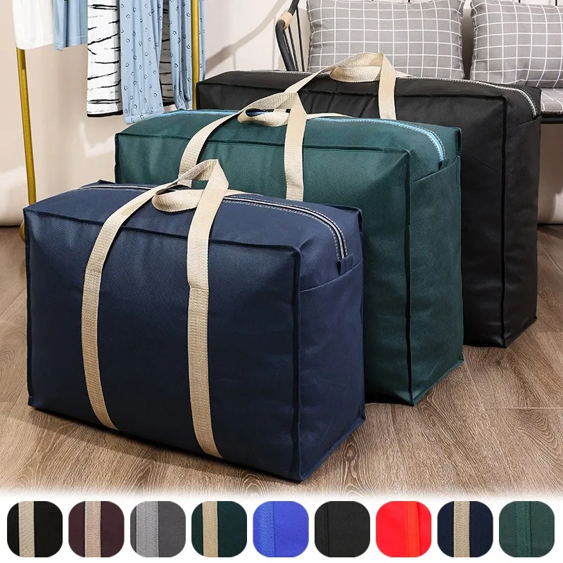 

Extra Large Moving Storage Bag 78x55x25cm 100L Waterproof Non Woven Foldable Bag for Clothes Luggage Laundry Quilt Organizer
