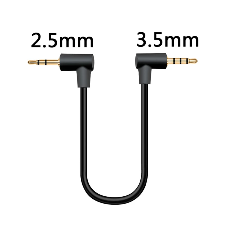 90 stopni kątowe męskie 2.5mm TRS do męskie 3.5mm TRRS kabel Audio Aux do zestawu słuchawkowego z 2.5mm Jack telefon Xbox One PS4 Talkback