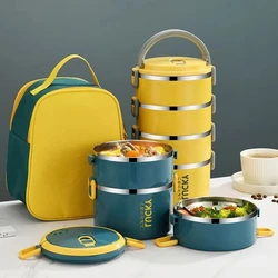 1/2/3/4 Layer Portable Lunch Box Thermo Insulation Bento Thermos Containers Bento Bag Food Warmer for Kids Food Containers