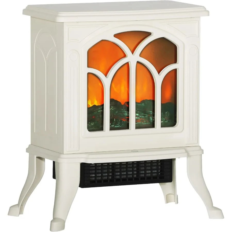 

17 Freestanding Electric Fireplace Stove with Realistic Logs and Lifelike Flame Effect Dual Heat Settings 750W/1500W Overheat P