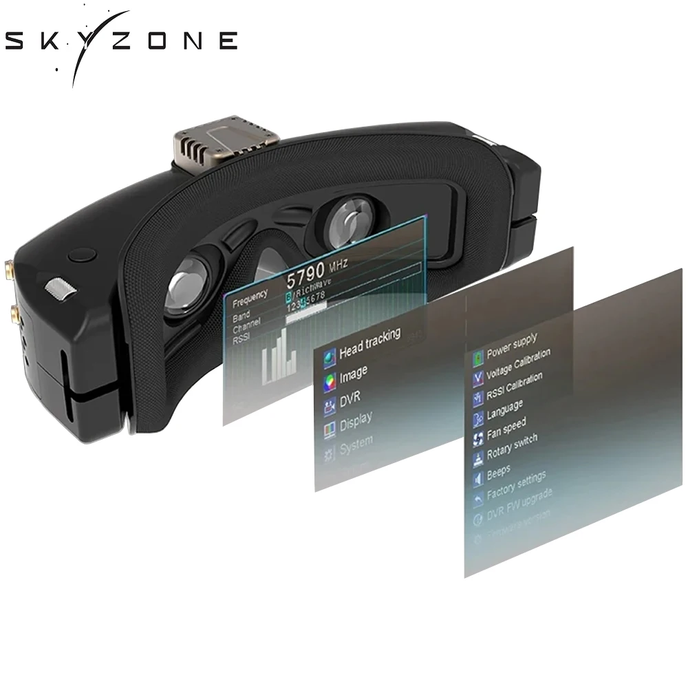 Imagem -05 - Óculos Skyzone Oled Fpv Sky04o Pro Sky04opro Óculos Fpv 5.8ghz 48ch Receptor Steadyview 1920x1080 Rastreador de Cabeça para rc Drone Uav