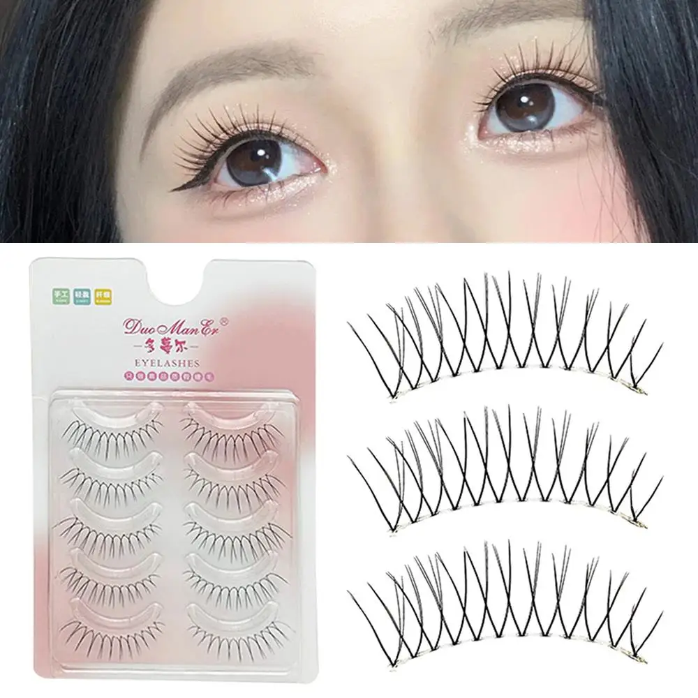 

Clear Stem Eyelashes Natural Long Cross U-shaped Sweet False Cute Eyelashes Beauty Cosmetics Reusable Items Lash Extension