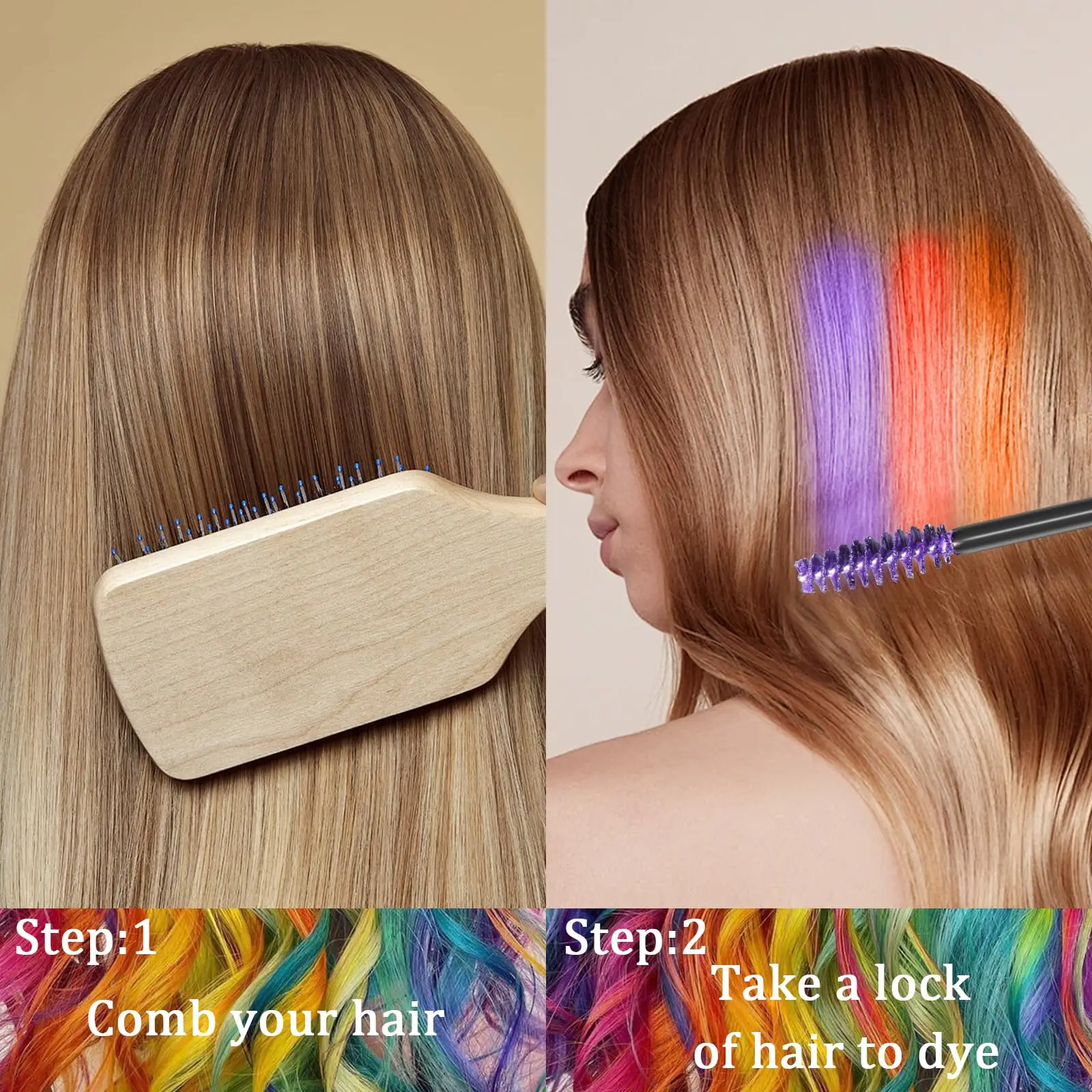 Rímel descartável para sobrancelha e tintura de cabelo de 13 cores – cosméticos multitom de troca rápida para estilo sem esforço