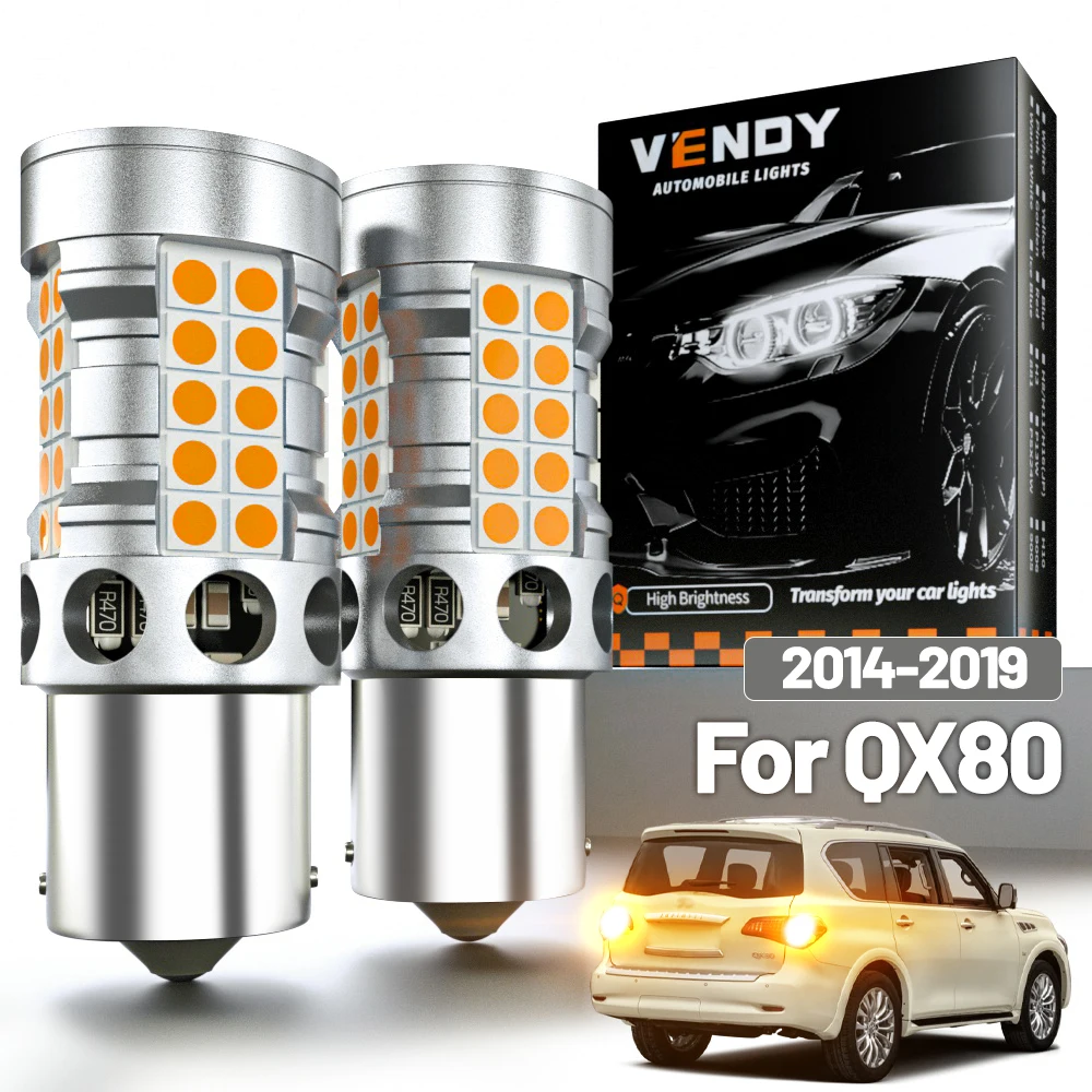 2 Stück LED-Rückblinker für Infiniti QX80 2014-2019 Blinkleuchte 2015 2016 2017 2018 Canbus Zubehör