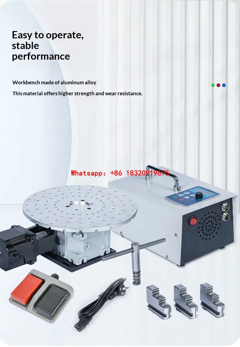 Cyclmotion Electric welding rotary axis for multi-station rotary platform reducers featuring a flat rotating disk