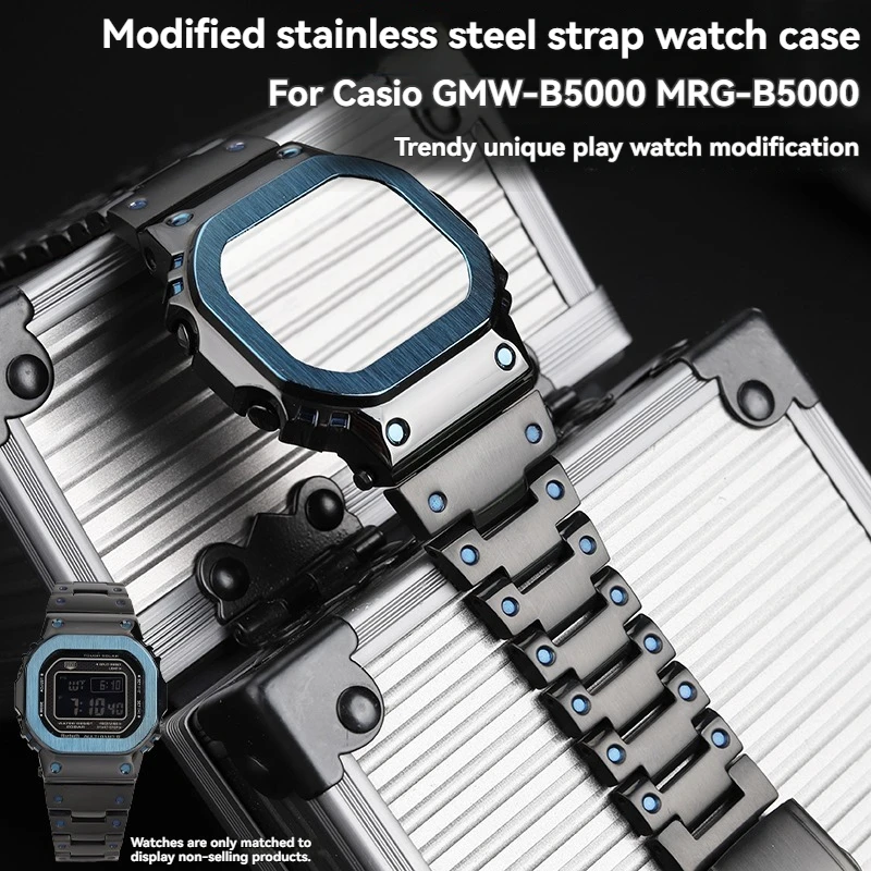 GMW-B5000 Personalized Modified stainless steel case wathband for Casio G-Shock 3459 gmw-b5000 Metal strap men watch shell