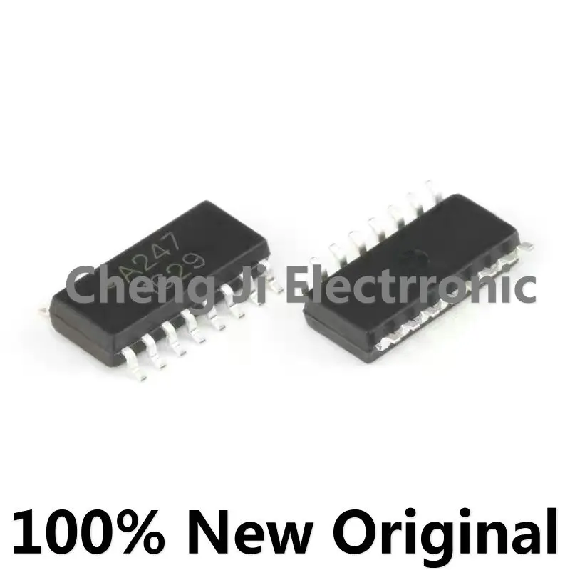 10PCS/LOT ACPL-247-500E、ACPL-244-500E、code A247/A244、SOP16、Transistor output optocoupler chip