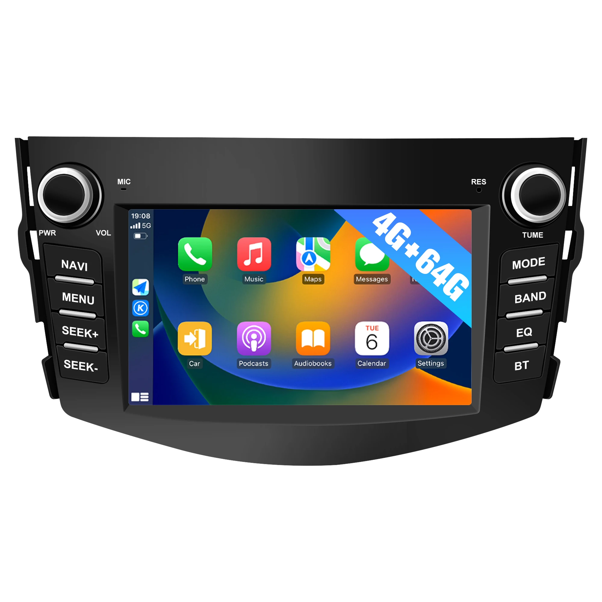 

Android car radio for Toyota RAV4 (2006~2012) stereo screen Carplay Android Auto,GPS Navi,Bluetooth, FM RDS radio,SWC, 64G