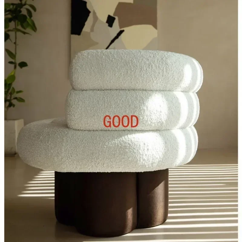 

TAO JOYLIVE Скандинавское кресло для небольшой квартиры, модное, из овечьей шерсти, с цветовыми акцентами, простое современное одноместное кресло-софа, мебель