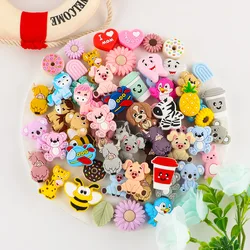 10Pcs Cartoon Animal Silicone Beads DIY Jewelry Making DIY Chain Pendants Jewelry Accessories
