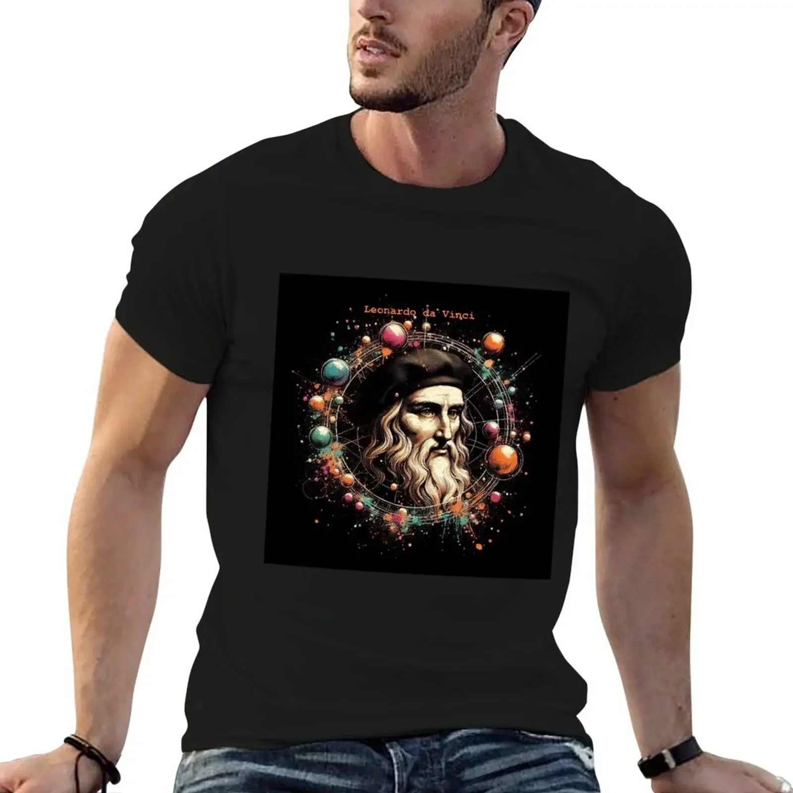 Leonardo da Vinci T-Shirt anime t shirts custom t shirt summer tops for a boy Men's t-shirts