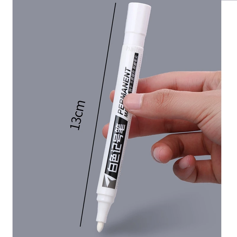 Permanent Oily White Markers Pens Waterproof Tire Painting Graffiti Environmental Gel Pen Notebook Drawing Supplie