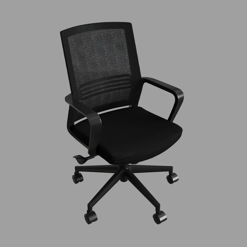 Ergonomic Modern Black Tall Office Chair Home Adjustable Design with Rotating Mesh for Laboratory