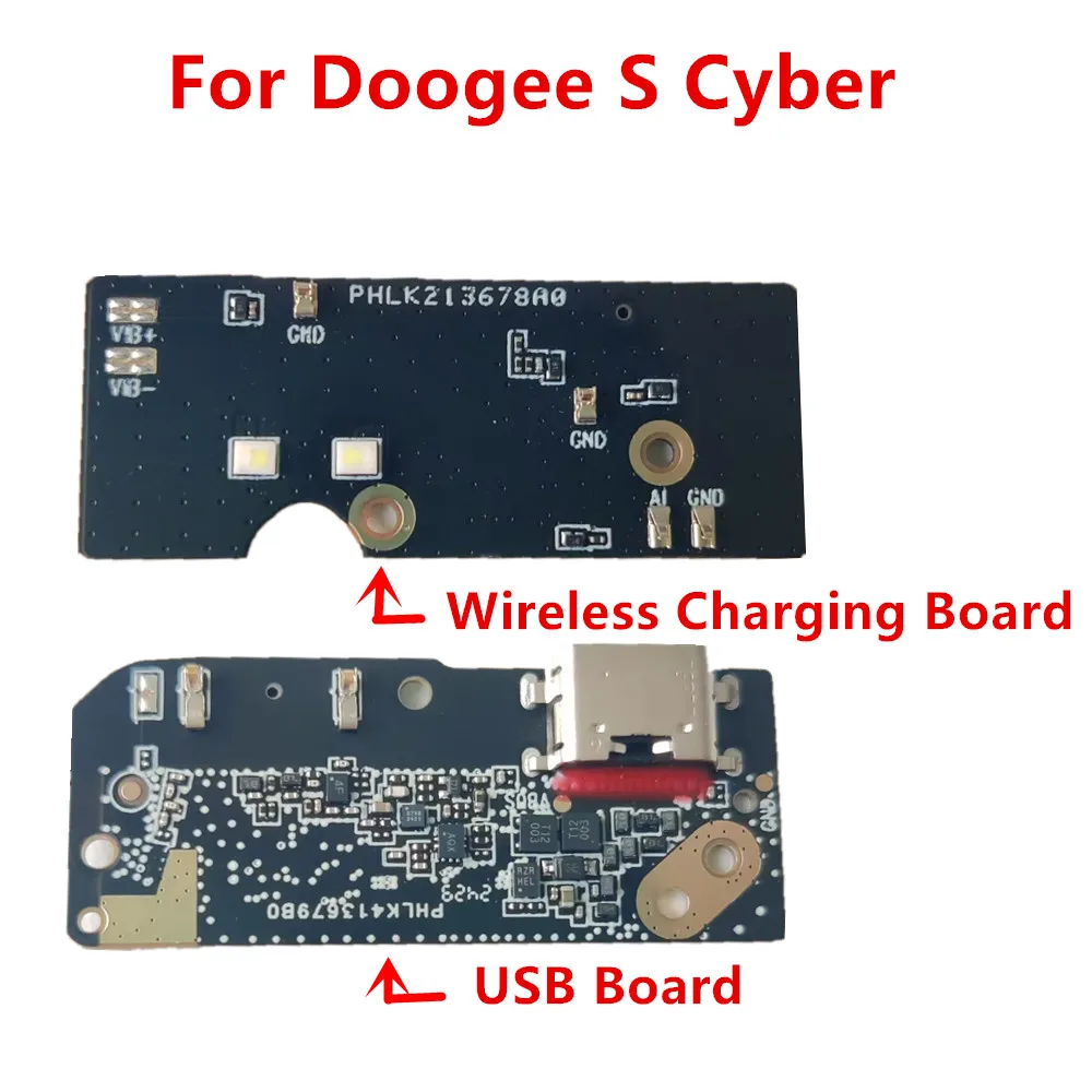 Pop Original New For Doogee S Cyber Cell Phone Inside Parts PCB Usb Board Charging Dock+Wireless Charger Board Parts