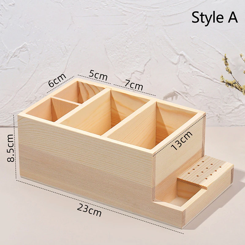 【WHB】 Nagelboormachine Bits Houten Houder, Duurzaam voor Nageltraining Nail Art Accessoires DIY Manicure Gereedschap Box Display Box