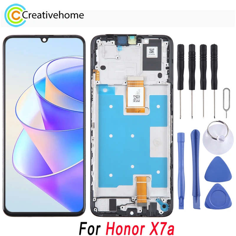 LCD Screen For Honor X7a Phone LCD Display and Digitizer Full Assembly Replacement with Frame