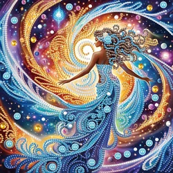 DIY Colorful girl 5D Special Shape Diamond Art Kits for Beginners,Diamond Art Painting Kits for Home Wall Decoration Gift