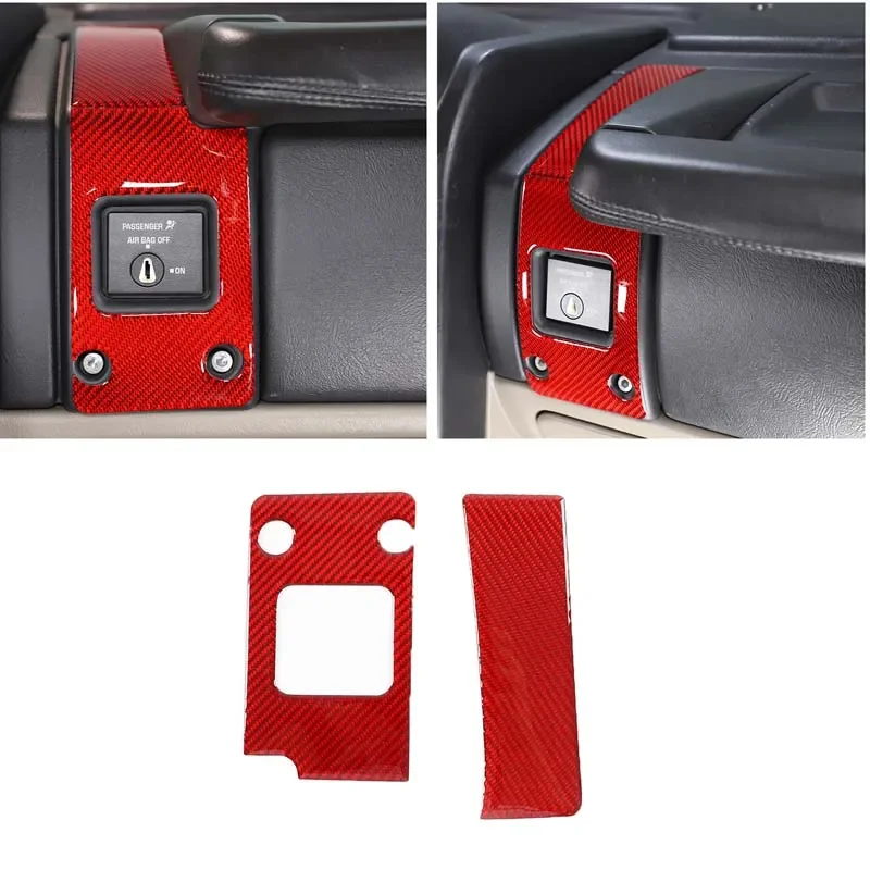 For Hummer H2 2003-2007 Passenger Airbag Switch Paneltrim Decorative Sticker Soft Carbon Fiber Car Accessories