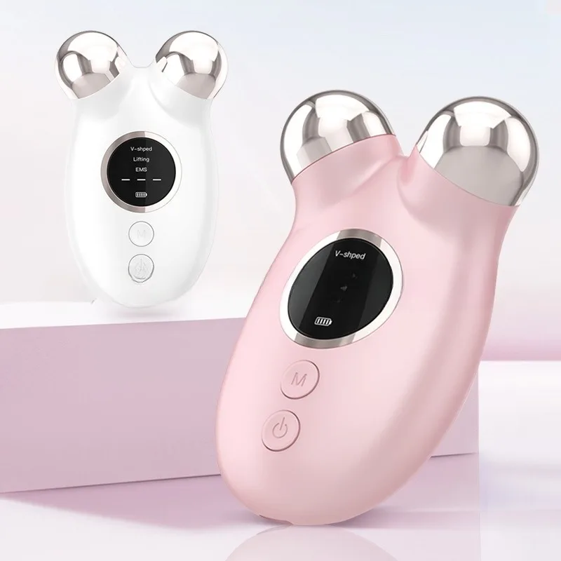 Roller beauty device cross-border micro current vibration device home beauty device 3D lifting tightening massage beauty device