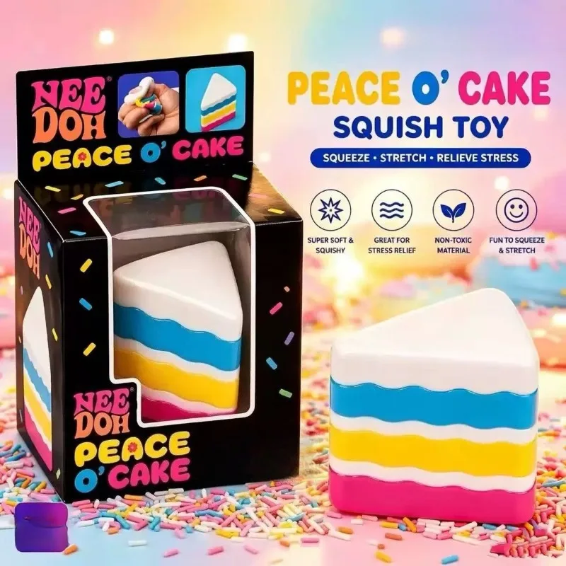 Brand-new Needoh Cream Cone Ice Cream, Gradual Effect Ice Cream Pizza Cake Slice, with Decompression Function and Music Effect.