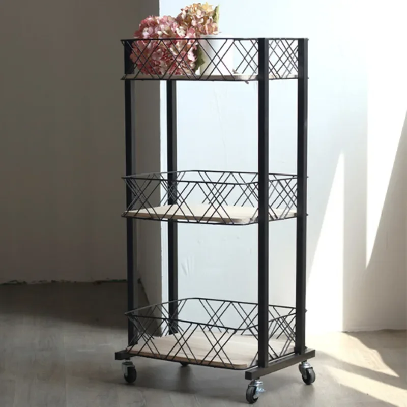 

Multi-layer Free Installation Living Room Magazine Rack Bedroom Multi-functional Storage Rack Mobile Floor Bathroom Stand