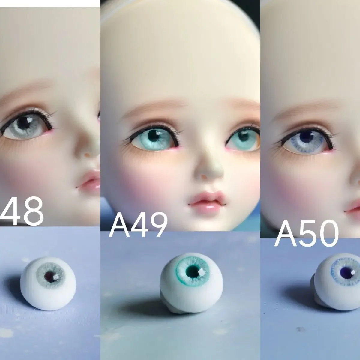 8/10/12/14/16/18/20/22mm Doll's Eyes for 1/3 1/4 1/6 1/8 Ob11 Bjd Doll Plaster Eyeball Toys Dress Up Doll Accessories,no Doll