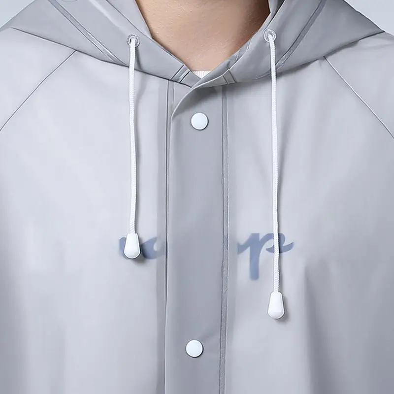 Impermeável EVA Raincoat para homens e mulheres, casaco de chuva espesso, preto, camping, terno Rainwear, unissex, alta qualidade, 1Pc
