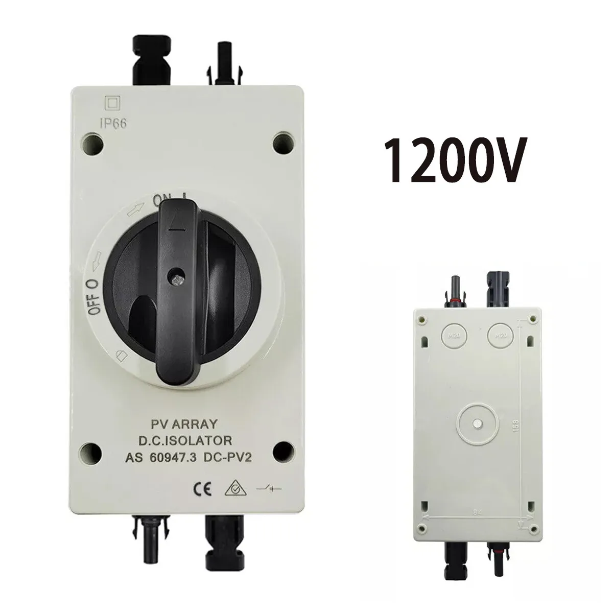 32A PV DC Isolator Switch Quick Solar Disconnect Switch IP66 Water Proof 1200V
