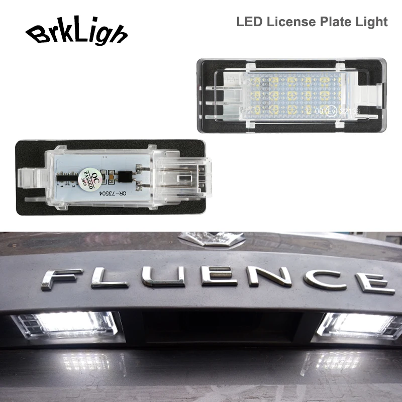 Luces LED para matrícula de coche, accesorio para Renault Espace, Laguna, Scenic, Fluence, Dacia, Duster, Logan, 2 piezas