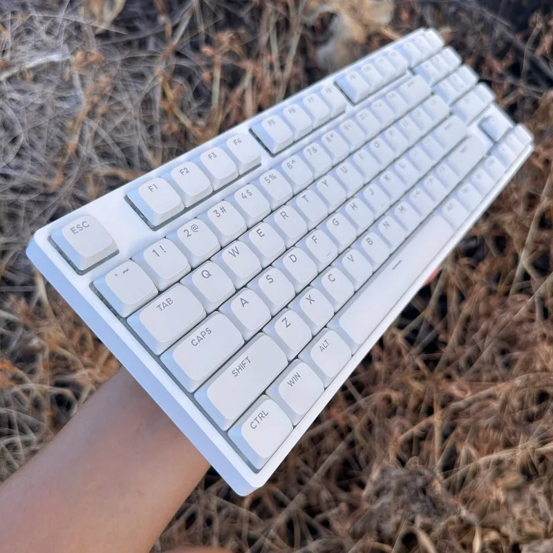 Custom Low Profile Ultra Slim Keycaps Choc Minimalist Black White PBT for Kailh 1350 Wireless Bluetooth Mechanical Keyboard Gift