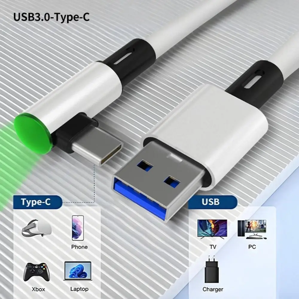 كابل USB3.2 Gen1 5M VR Link للشحن أثناء اللعب من النوع a إلى C كابل نقل البيانات ثابت لـ Meta Quest 3/3S/Pico 4 Ultra